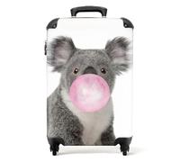 NoBoringSuitcases.com Maleta - Koala - Chicle - Rosa - Gris - 35x55x20 - Equipaje de Cabina