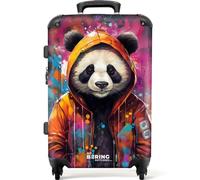NoBoringSuitcases.com Maleta Mediana, Maleta Mediana 4 Ruedas, Maletas de Viaje Grandes 23 Kilos, Cerradura TSA, Maleta Grande, Maletas, Suitcase Large (67 cm - 72 L), (Panda, Naranja)