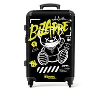 NoBoringSuitcases.com Maleta Mediana, Maleta Mediana 4 Ruedas, Maletas de Viaje Grandes 23 Kilos, Cerradura TSA, Maleta Grande, Maletas, Suitcase Large (67 cm - 72 L), (Osito de Peluche - Negro)