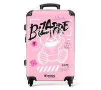 NoBoringSuitcases.com Maleta Mediana, Maleta Mediana 4 Ruedas, Maletas de Viaje Grandes 23 Kilos, Cerradura TSA, Maleta Grande, Suitcase, Maleta (67 cm - 72 L), (Osito de Peluche - Rosa)