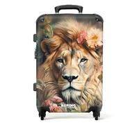 NoBoringSuitcases.com Maleta Mediana, Maleta Mediana 4 Ruedas, Maletas de Viaje Grandes 23 Kilos, Cerradura TSA, Maleta Grande, Maleta de Viaje (67 cm - 72 L), (León - Rosa Viejo)