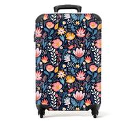 NoBoringSuitcases.com® Maletas de Viaje Cabina, Equipaje de Mano, Trolley con 4 Ruedas giratorias rotación de 360, Divertidas, TSA Cerradura, 10kg Avion, 55x40x20 cm Adorno Floral