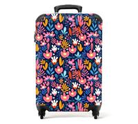 NoBoringSuitcases.com® Maletas de Viaje Cabina, Equipaje de Mano, Trolley con 4 Ruedas giratorias rotación de 360, Divertidas, TSA Cerradura, 10kg Avion, 55x40x20 cm Colorido diseño Floral
