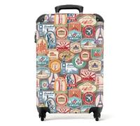 NoBoringSuitcases.com® Maletas de Viaje Cabina, Equipaje de Mano, Trolley con 4 Ruedas giratorias rotación de 360, Divertidas, TSA Cerradura, 10kg Avion, 55x40x20 cm Destinos