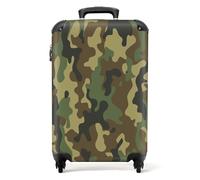 NoBoringSuitcases.com® Maletas de Viaje Cabina, Equipaje de Mano, Trolley con 4 Ruedas giratorias rotación de 360, Divertidas, TSA Cerradura, 10kg Avion, 55x40x20 cm Camuflaje Ejército