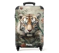NoBoringSuitcases.com Maletas de Viaje Cabina, Maleta Cabina, Maletas de Viaje, Trolley con Ruedas, Maleta de Mano, Maletas de 10kg Equipaje de Mano (Tigre - Verde, 55x40x20 cm)