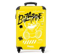 NoBoringSuitcases.com Maletas de Viaje Cabina, Maleta Cabina, Maletas de Viaje, Trolley con Ruedas, Maleta Viaje, Maletas de 10kg, Equipaje de Mano (Osito de Peluche - Amarillo, 55x40x20 cm)