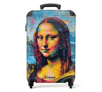 NoBoringSuitcases.com Maletas de Viaje Cabina, Maleta Cabina, Maletas de Viaje, Trolley con Ruedas, Maleta de Mano, Carry on Luggage, Equipaje de Mano (Mona Lisa, Azul, 55x40x20 cm)