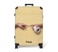 NoBoringSuitcases.com® Trolley Grande 77x51.5x28 cm Equipaje Viaje Maleta Rígido Ligero 4 Ruedas Talla L XL Maletas Grandes Large Arte - Clásico - Humor