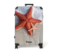 NoBoringSuitcases.com® Trolley Grande 77x51.5x28 cm Maletas Grandes Maleta Viaje Rígido Ligero 4 Ruedas Talla L XL Equipaje Large Estrella - Marina - Playa - Mar