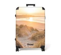 NoBoringSuitcases.com® Trolley Grande 77x51.5x28 cm Maletas Grandes Maleta Viaje Rígido Ligero 4 Ruedas Talla L XL Equipaje Large Dunas - Playa - Mar