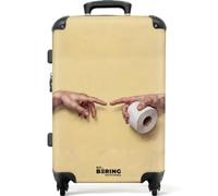 NoBoringSuitcases.com® Trolley Mediano 67x43x25 cm Equipaje Viaje Maleta Mediana Rígido Ligero 4 Ruedas Talla M Maletas Medianas Medium Arte - Clásico - Humor
