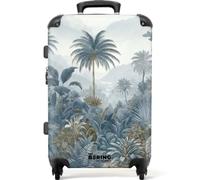 NoBoringSuitcases.com® Trolley Mediano 67x43x25 cm Equipaje Viaje Maleta Mediana Rígido Ligero 4 Ruedas Talla M Maletas Medianas Medium Jungla - Moderna - Azul - Verde