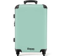 NoBoringSuitcases.com® Trolley Mediano 67x43x25 cm Maleta Mediana Viaje Rígido Ligero 4 Ruedas Talla M Equipaje Tamaño Medium Maletas Medianas Tono - Verde - Menta