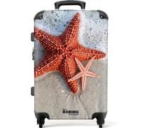 NoBoringSuitcases.com® Trolley Mediano 67x43x25 cm Maleta Mediana Viaje Rígido Ligero 4 Ruedas Talla M Equipaje Tamaño Medium Maletas Medianas Estrella - Marina - Playa - Mar