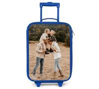 NoBoringSuitcases.com® Valigia per Bambini Personalizzato Compatta | 48x31x19 cm Azul Maletas De Viaje Cabina Trolley Con Ruedas LED Rigida Ultraligero Tu Foto