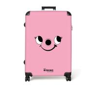 NoBoringSuitcases.com® x Henry Trolley Grande Infantil 77x51.5x28 cm Maleta Viaje Rígido Ligero 4 Ruedas Maletas Grandes Talla L XL Equipaje Large Hetty - Rosa - Aspiradora