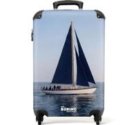 NoBoringSuitcases© Maleta De Cabina Equipaje Mano Viaje Avion Trolley | 55x35x20 cm - Rígida Ligera 4 Ruedas Maletas Carry On Suitcase Cabin Velero - Mar - Azul