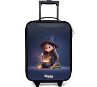 NoBoringSuitcases© Maleta Infantil Compacto Maletas De Viaje Cabina Trolley | 48x31x19 cm - Con Ruedas LED Rigida Ultraligero - Niñas - Chica - Caldero