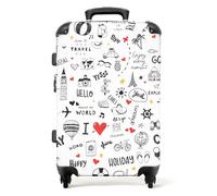 NoBoringSuitcases© Maletas de Viaje Medianas 4 Ruedas giratorias 360 cm | 72 L - Rigidas, Grandes, Candado cerradura TSA, Extensible, 20-23 Kilos para facturar, 67 cm- Patrón