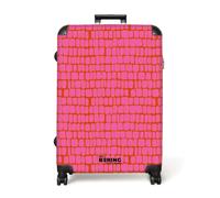 NoBoringSuitcases© Trolley Grande Maletas Grandes Maleta Viaje Rígido | 77x51.5x28 cm - Ligero 4 Ruedas Talla L XL Equipaje Large Patrón - Orgánico - Rosa - Cuadrícula
