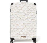 NoBoringSuitcases© Trolley Grande Maletas Grandes Maleta Viaje Rígido | 77x51.5x28 cm - Ligero 4 Ruedas Talla L XL Equipaje Large Escamas - Blanco - Elegante