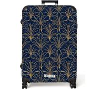 NoBoringSuitcases© Trolley Grande Maletas Grandes Maleta Viaje Rígido | 77x51.5x28 cm - Ligero 4 Ruedas Talla L XL Equipaje Large Deco - Abanico - Azul
