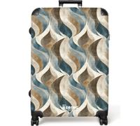 NoBoringSuitcases© Trolley Grande Maletas Grandes Maleta Viaje Rígido | 77x51.5x28 cm - Ligero 4 Ruedas Talla L XL Equipaje Large Olas - Abstractas - Coloridas