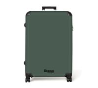 NoBoringSuitcases© Trolley Grande Maletas Grandes Maleta Viaje Rígido | 77x51.5x28 cm - Ligero 4 Ruedas Talla L XL Equipaje Large Tono - Verde - Gris - Oscuro