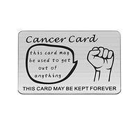 Nobrand BAUNA - Tarjeta de cáncer para cartera, regalo de recuperación de cáncer para supervivientes, regalo de aliento para luchador del cáncer, regalo inspirador de conciencia sobre el cáncer