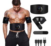 Nobrand Electroestimulador Muscular Abdominales, USB Recargable EMS Estimulador Muscular Abdominales