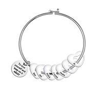 NOBRAND MYOSPARK - Pulsera militar para amarte a ti mismo y mantenerte en ella, pulsera para hacer joyas, regalo para fans del grupo coreano y niñas (DIY BR), 20 mm, Acero inoxidable