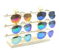 NOBRIM Titular de Gafas Soportes de exhibición de Madera para anteojos, Estante para exhibición de Gafas, Soporte para exhibición Adorno de Escritorio con Soporte de exhibición de anteojos