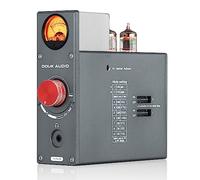 Nobsound Douk Audio JAN5654 T4 Plus HiFi Tubo de válvula preamplificador Phono MM/MC para Platino Giratorio, Mini preamplificador estéreo Auriculares Amplificador con medidor de Vista