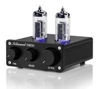 Nobsound Mini preamplificador de tubo HiFi: preamplificador de audio estéreo clase A con control de graves y agudos para amplificador estéreo doméstico, altavoz activo, sistemas de audio de escritorio