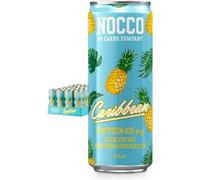 NOCCO BCAA Caribbean 24 x 330ml Proteinreiches Energy - Getränk ohne Zucker -Kohlensäurehaltige Sportgetränke für Muskelleistung und - regeneración
