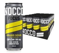 NOCCO -Bebida Energética con 180mg Cafeína, Enriquecida con Vitaminas B6 y B12, Sin Azúcar, Sin Carbohidratos - 24 x 330ml inkl. Pfand (Grand Sour)