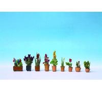 Noch 14012 - Pre-pintados Plantas En Ollas Escena Artículo 1/87th H0/00 Calibre