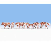 Noch 15726 - 7 X Vacas Pintadas En Marrón Y Blanco - H0/00 Gauge RM48Post