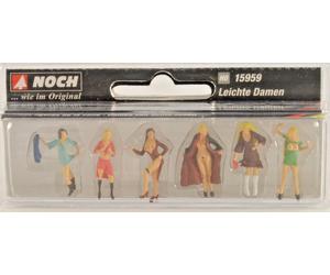 Noch 15959 Set 6 Figuras Chicas De Calle Personajes Diorama Ferroviario H0 1:87