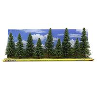 NOCH Tree Abetos, 9 pzs, 8-12 cm de Alto, Color Verde, Medium (25086)