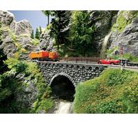 NOCH Achtobel - Puente,Brückenmodell en Tonos Grises,para H0-Gleissysteme