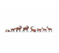 Noch 15742 1/87 Ho Personajes Lote De 9 Figuras de Animales Alpine H0