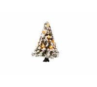 NOCH Árbol de Navidad Iluminado, nevado, 10 Leds, 5 cm