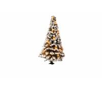 NOCH Árbol de Navidad Iluminado, nevado, 20 Leds, 8 cm