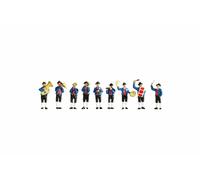 NOCH Banda de Música, Set Con 9 Handkolorierten Figuras Plástico para Escala H0