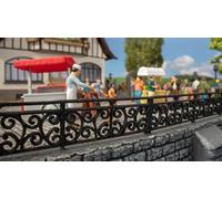 NOCH Barandilla de Hierro Forjado, Elemento Decorativo para paisajes H0, 12 Unidades, Longitud Total de 111,6 cm, Multicolor, (14209)