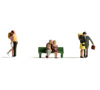NOCH Figuras H0 Miniaturas Hombres Pareja Amor con Banco Park
