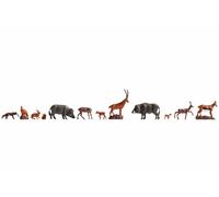 NOCH H0 Animales del Bosque 12 Figuras Pintadas a Mano 1:87