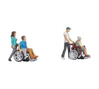 Noch Figura Usuario en silla de ruedas - H0 1:87 - Pintada a mano